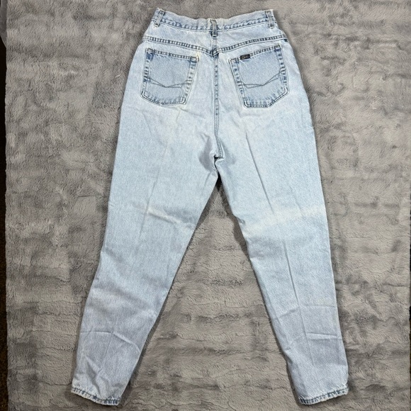 Chic Blue High Rise Tapered Jeans Vintage Look - Picture 2 of 14